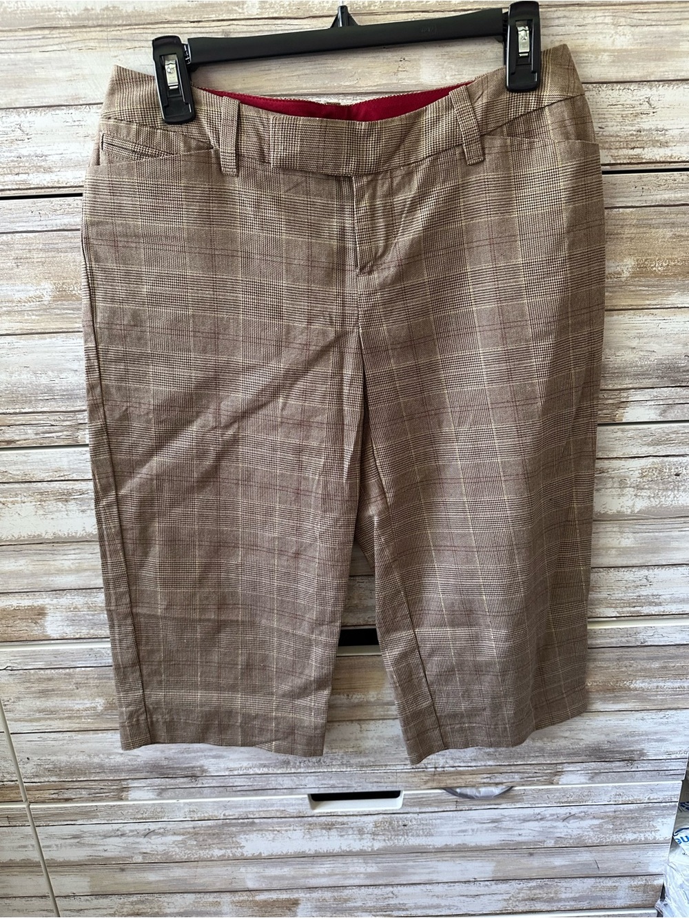 🤎 GAP Plaid Bermuda Shorts Women’s Size 2 Brown Career Preppy